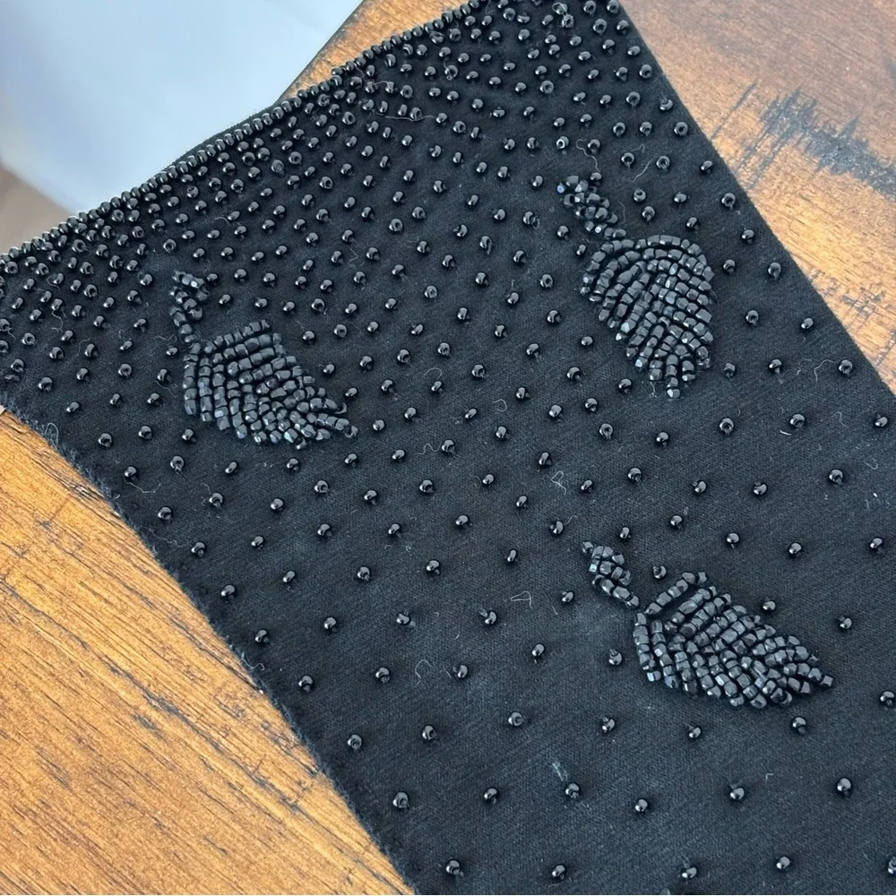 Vintage black beaded